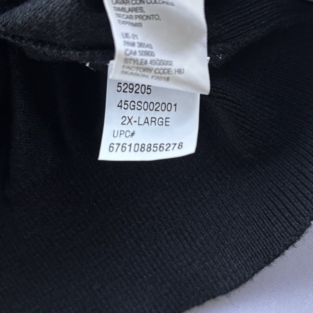 IZOD Sweater Vest Mens XXL Premium Essentials Black Natural Stretch Cotton Blend - Picture 10 of 11